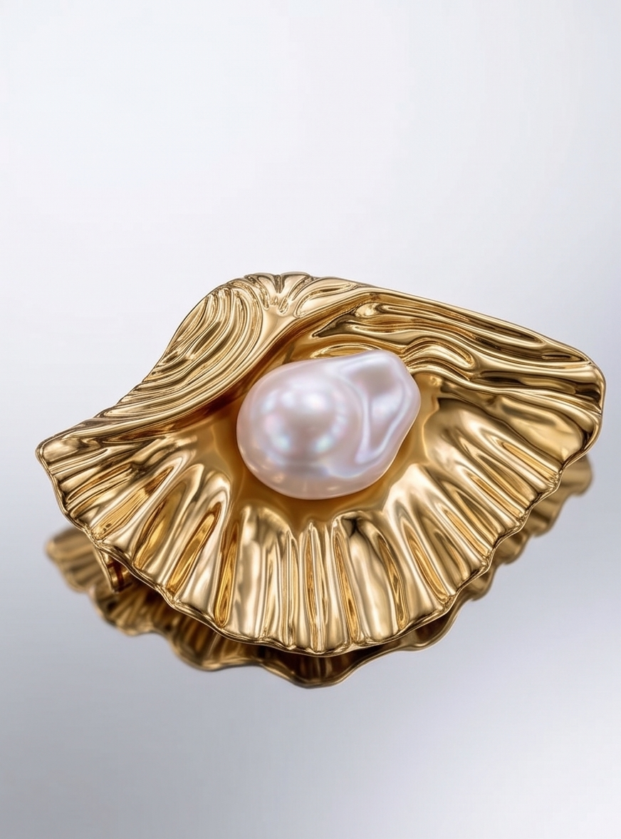 Cosmic Shell Brooch