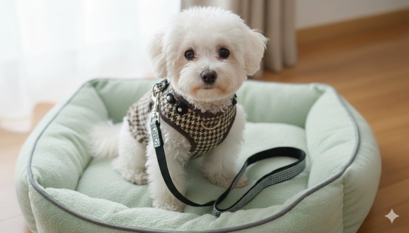 Too glam to give a damn Harness and Brown Leash Set