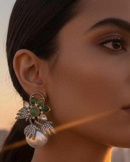 Pearl Flora Majesty Earrings