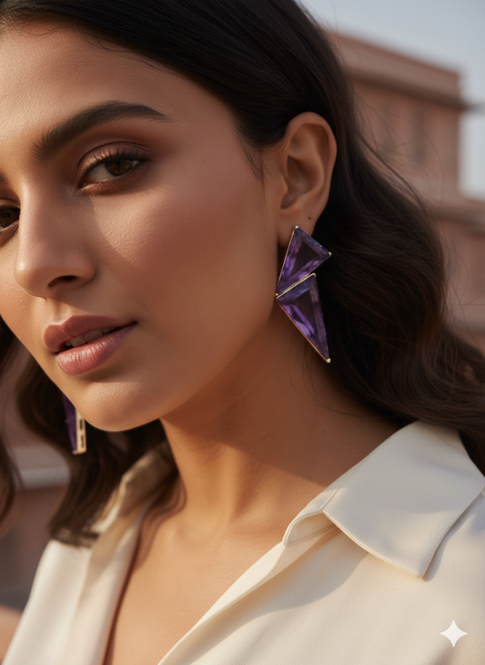 Violet Prism Earrings