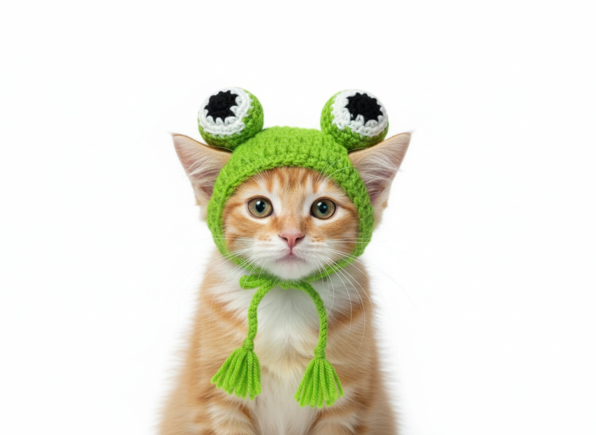 Froggy Handmade Crochet Hat