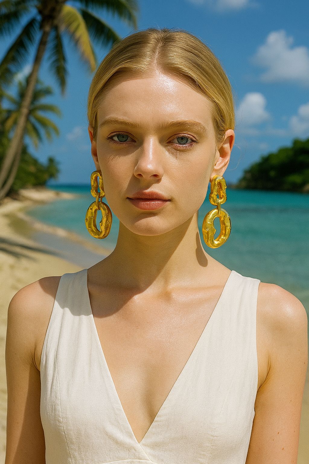 Gold Stellar Rift Dangler Earring - Statement Jewellery by nEo Near Earth Object