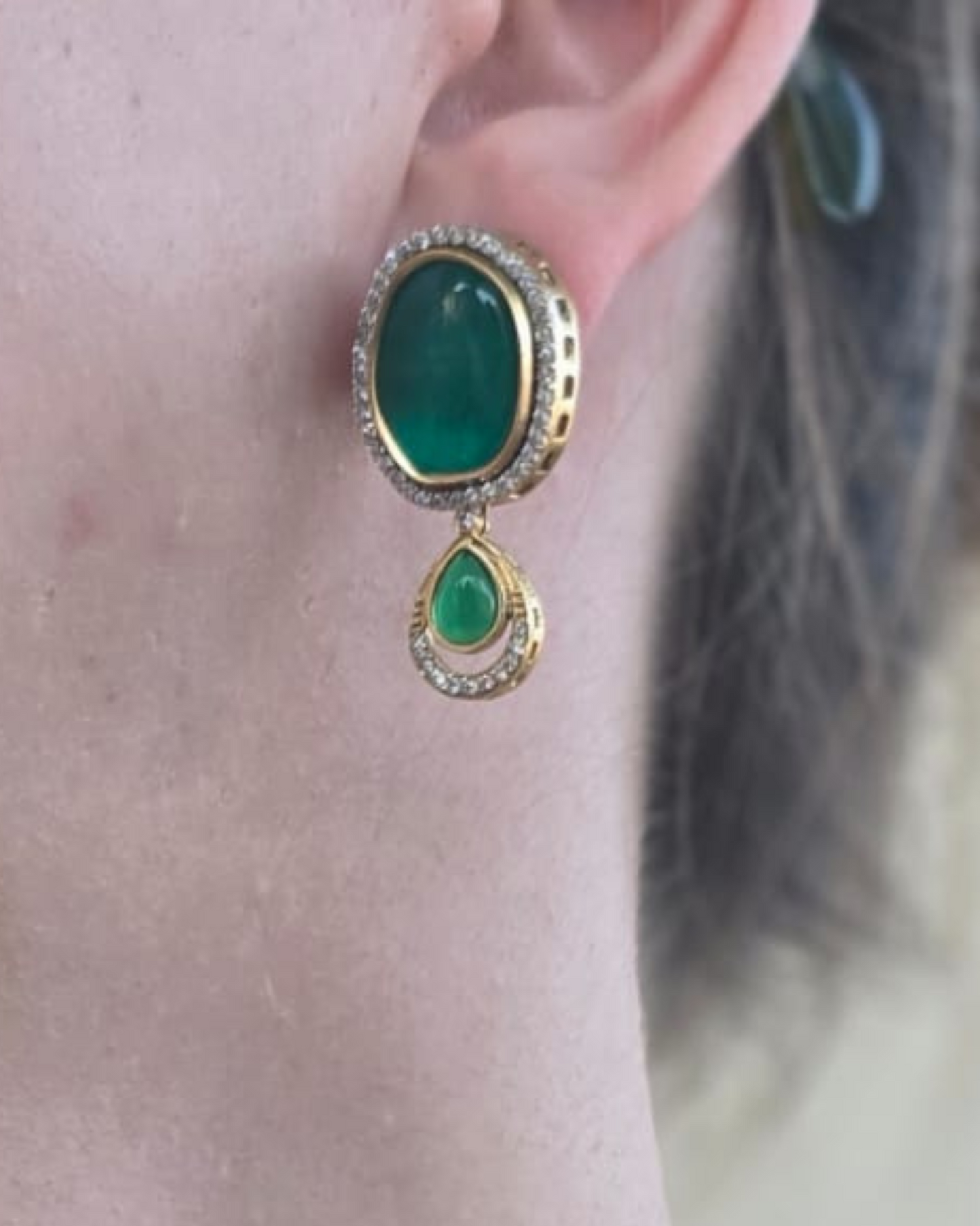 Green Gemstone Czarina Opal Set Necklace & Earrings - Heritage Jewellery by nEo