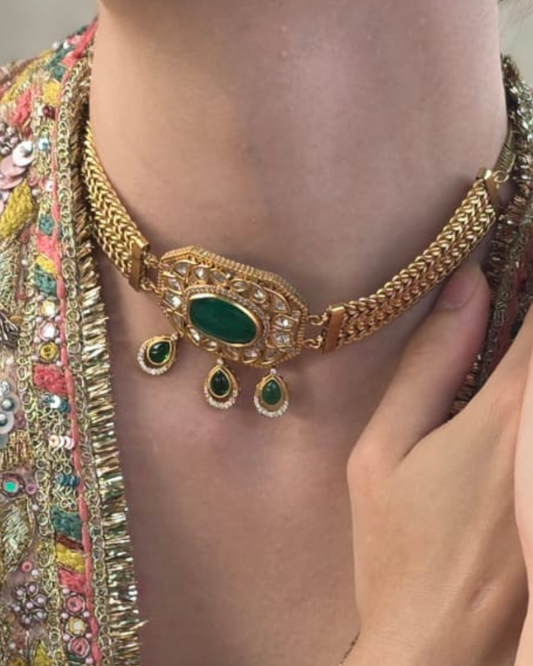 Green Gemstone Czarina Opal Set Necklace & Earrings - Heritage Jewellery by nEo