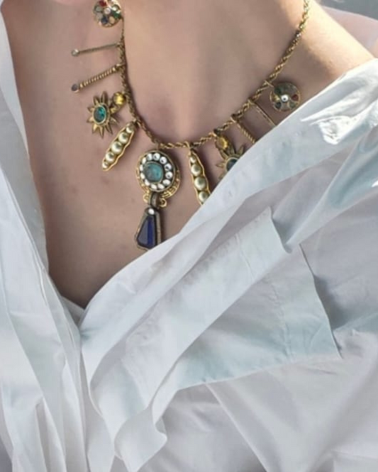 Heritage Gold Sunshard Royal Set Necklace & Earrings - Heritage jewelry by nEo