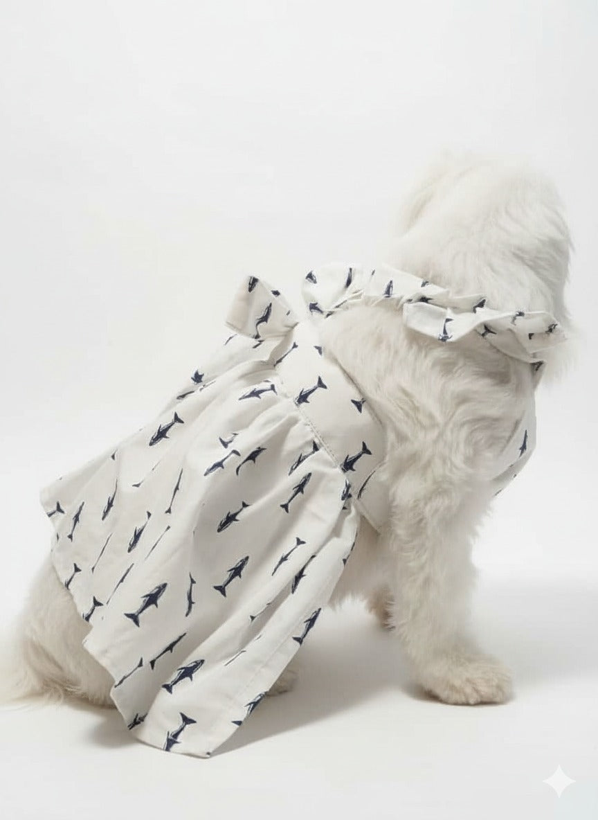 Sharky Waves Pet Dress
