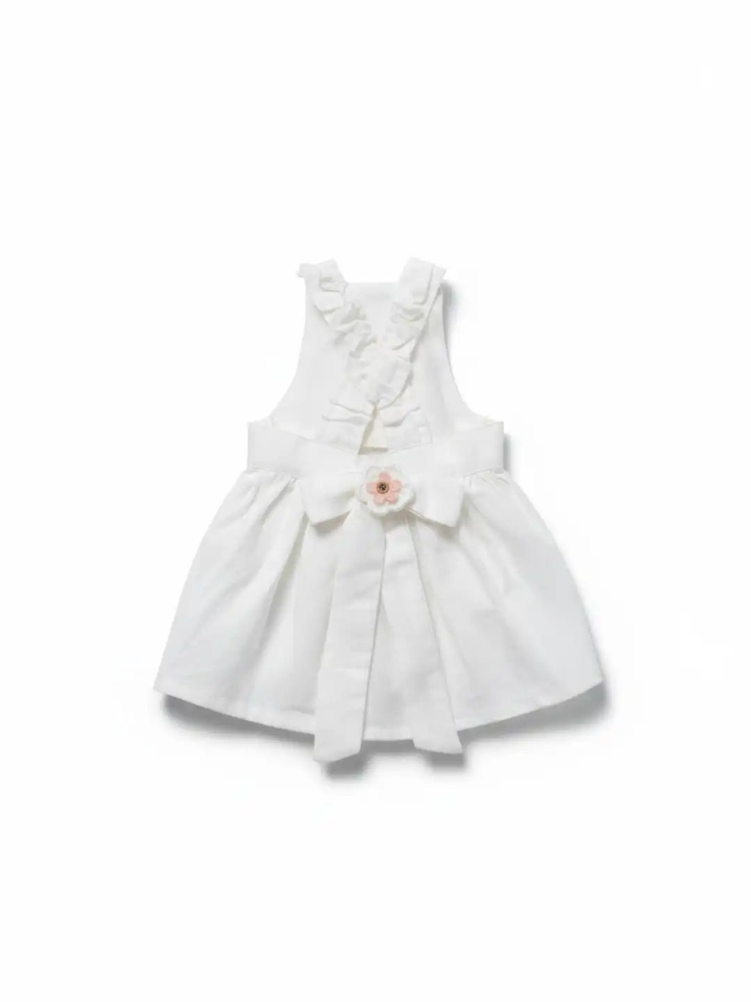 White Pet dress with floral details 