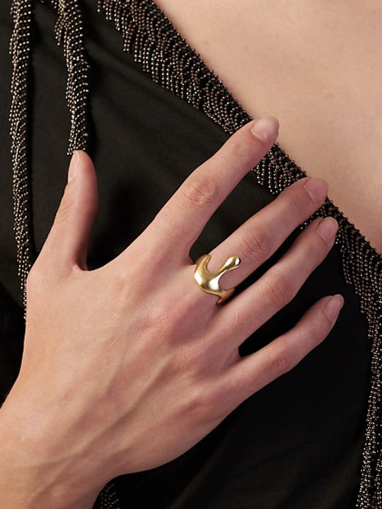 24k Gold Plated Ring Celestial Drift Ring