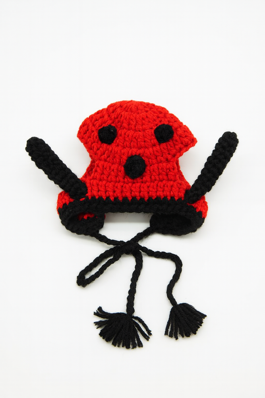 Ladybug Handmade Crochet Hat