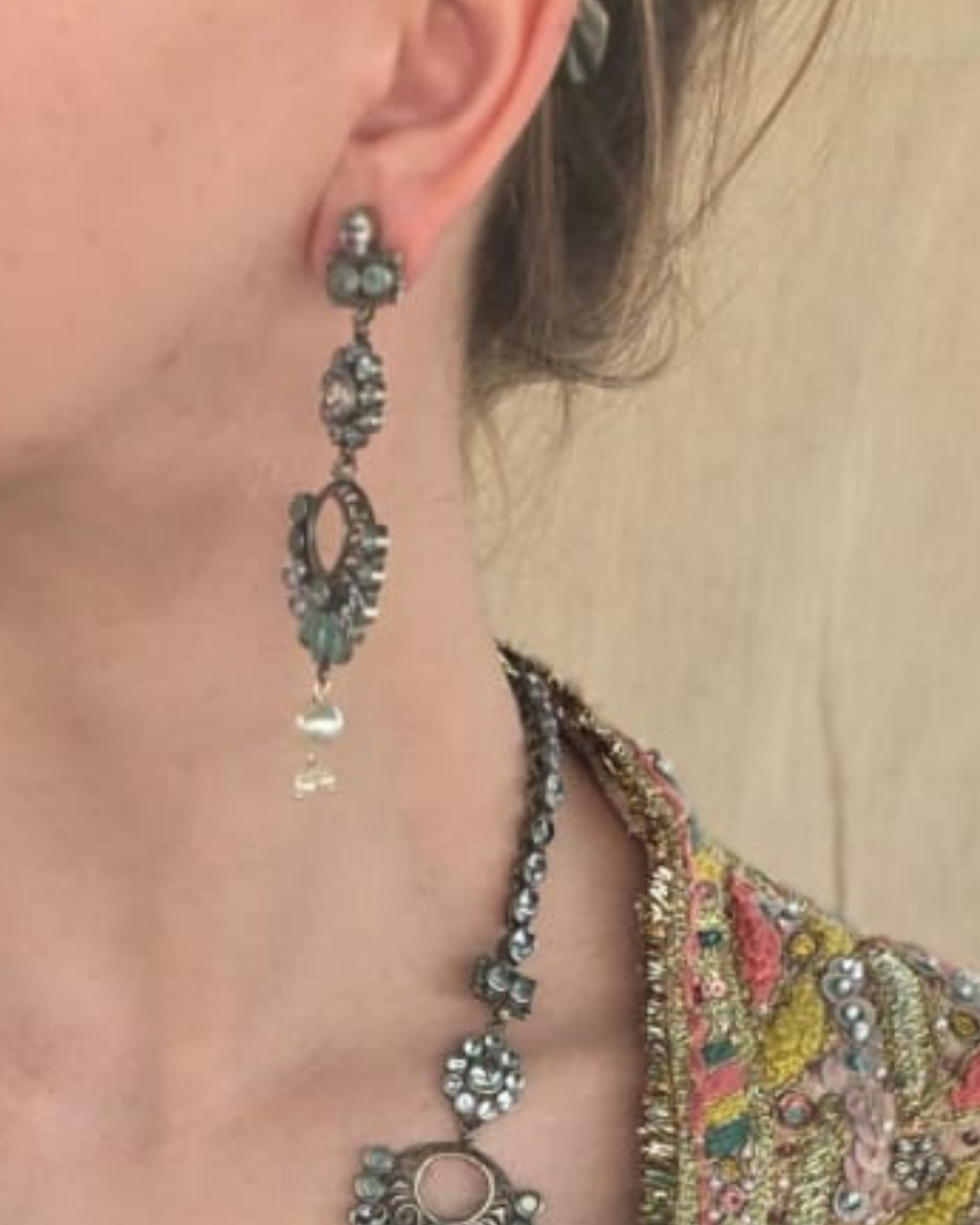 Light Green Imperial Grace Set Necklace & Earrings - Heritage Jewellery by nEo