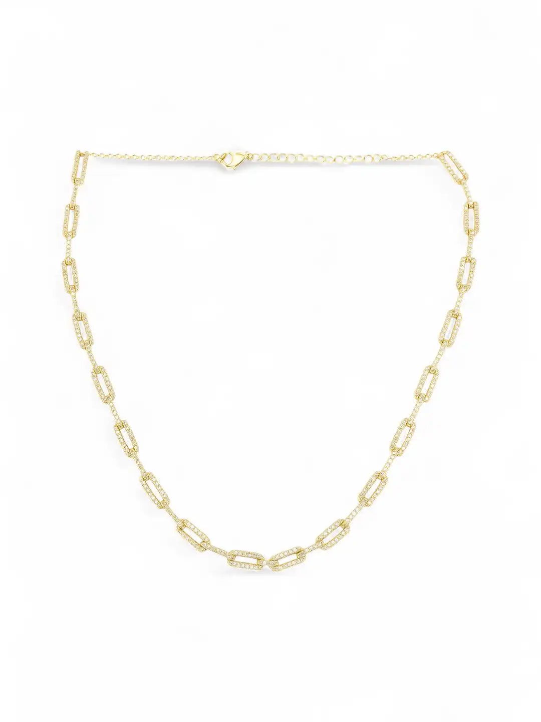 Gold chain Choker with little Gemstone.