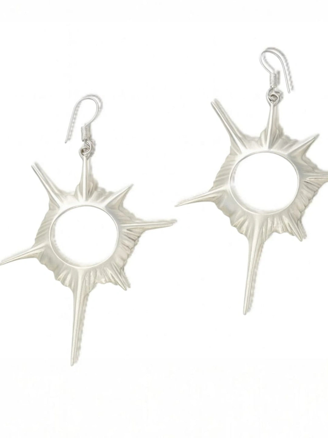 Silver Plated Jewellery Moonburst Hoops