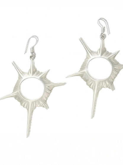 Silver Plated Jewellery Moonburst Hoops
