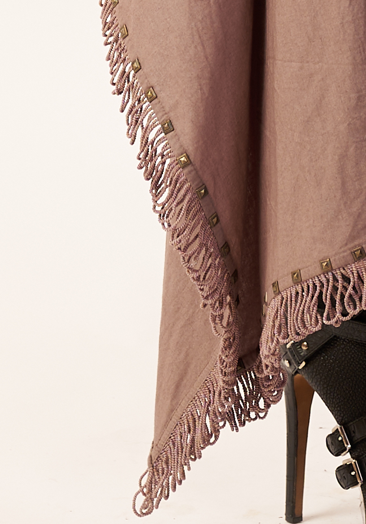 Moondust Mirage : Mauve blanket with fringe draped - near Earth object | Women Co-ord Set | Pret Clothes | nEo Clothes.