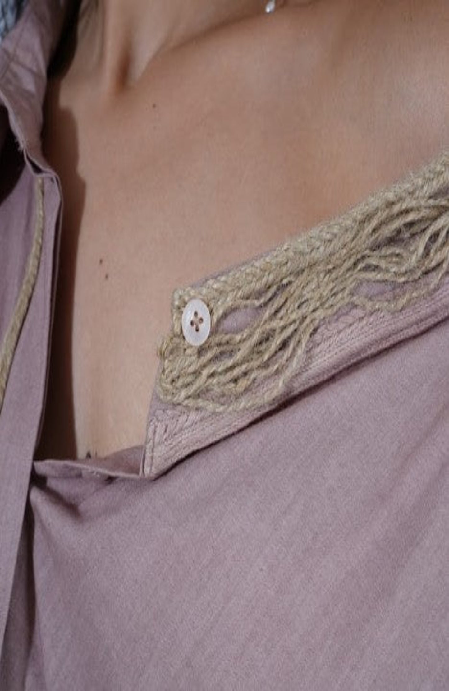 Moonpetal Dress : Close-up of a beige with intricate lace detailing - near Earth object| Women Dresses | Pret Clothes | nEo Clothes