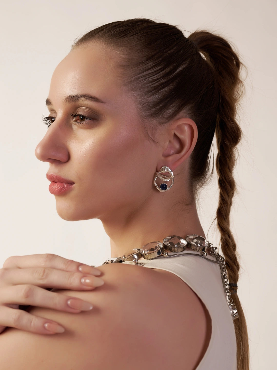 Silver Plated Earrings Orbit Eye Earrings