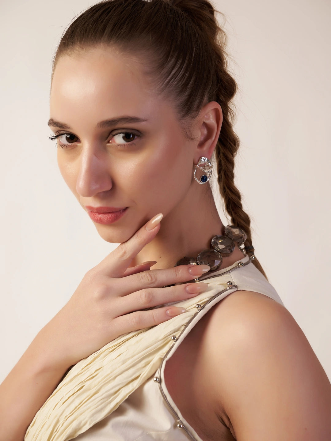 Silver Plated Earrings Orbit Eye Earrings