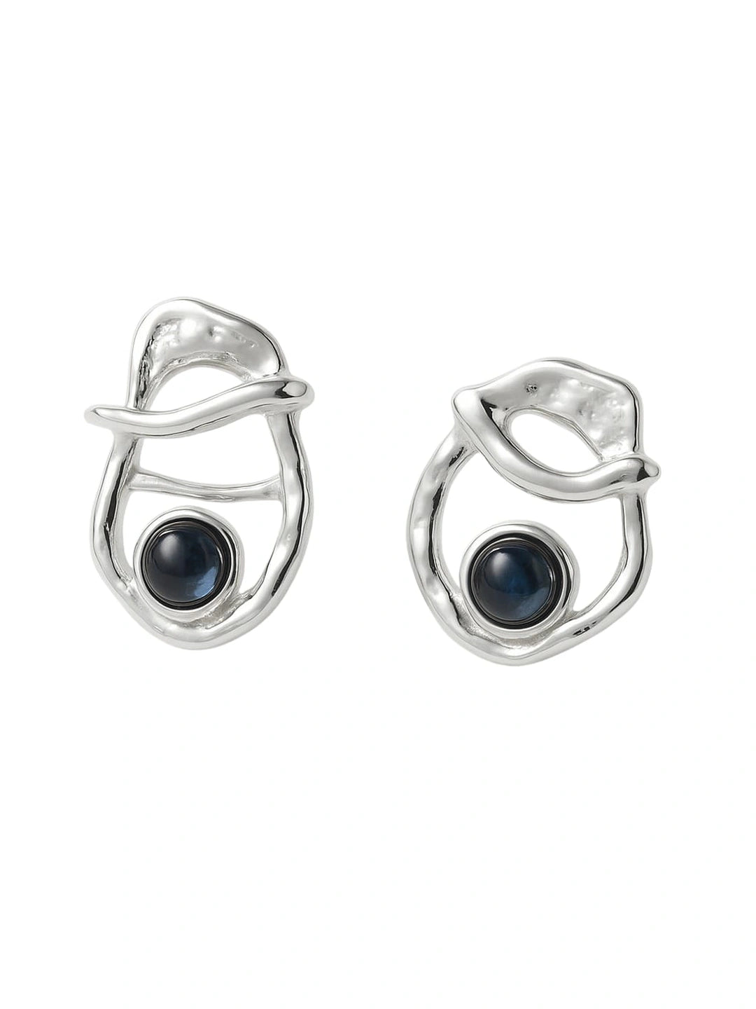 Silver Plated Earrings Orbit Eye Earrings