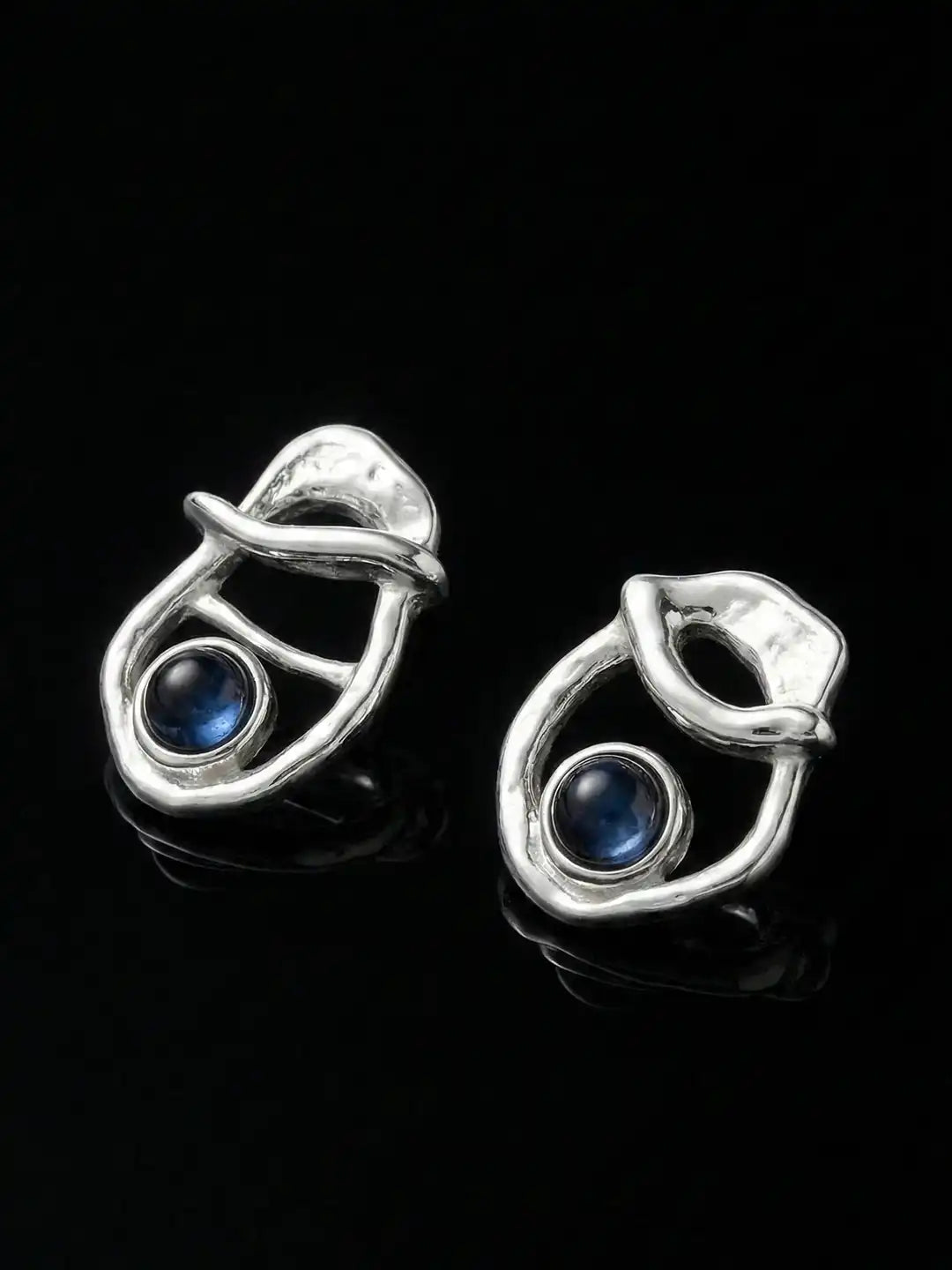 Silver Plated Earrings Orbit Eye Earrings