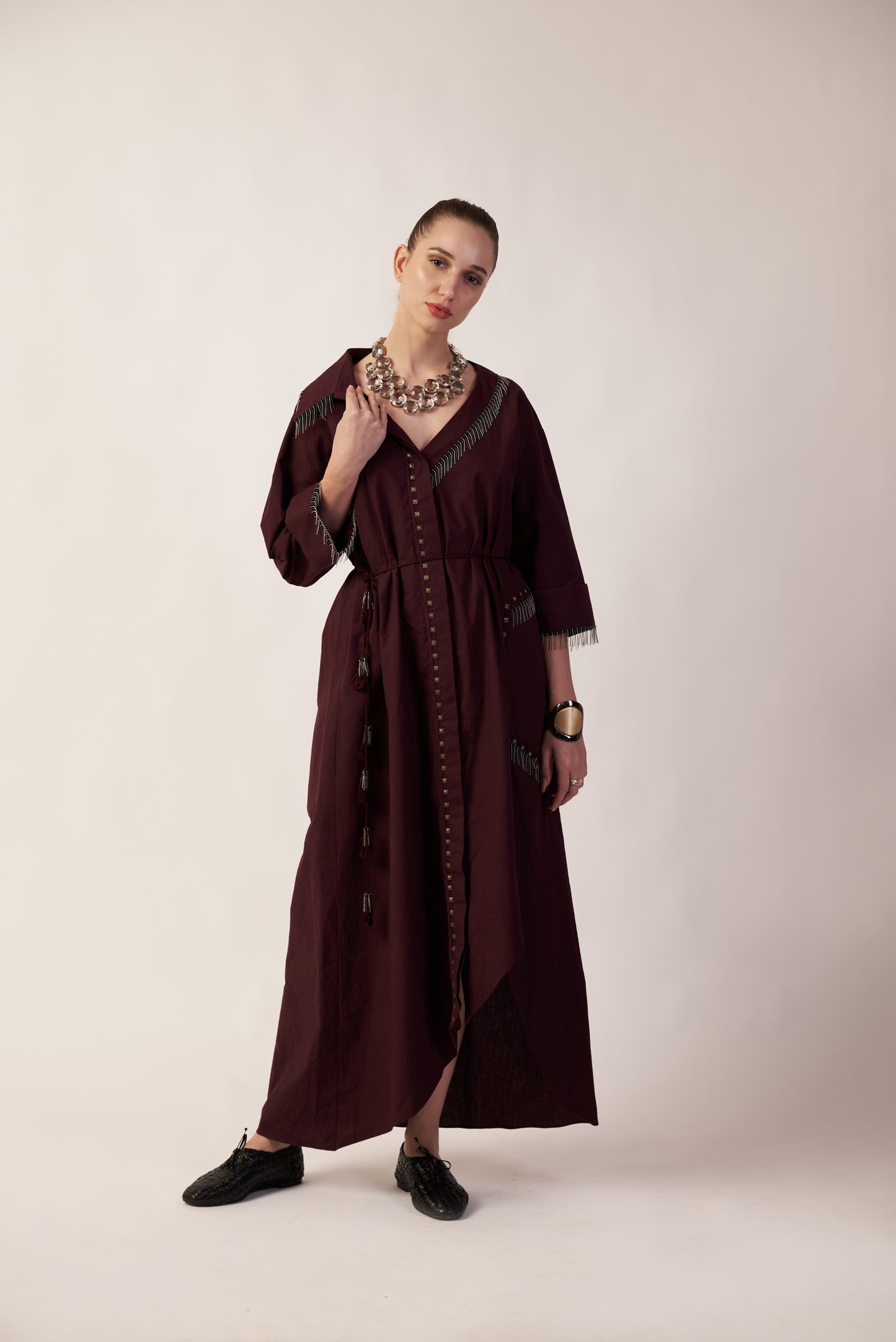 Phoenix Supernova Dress : Woman wearing a long Coca Cola dress - near Earth object | Women Dresses | Pret Clothes | nEo Clothes.