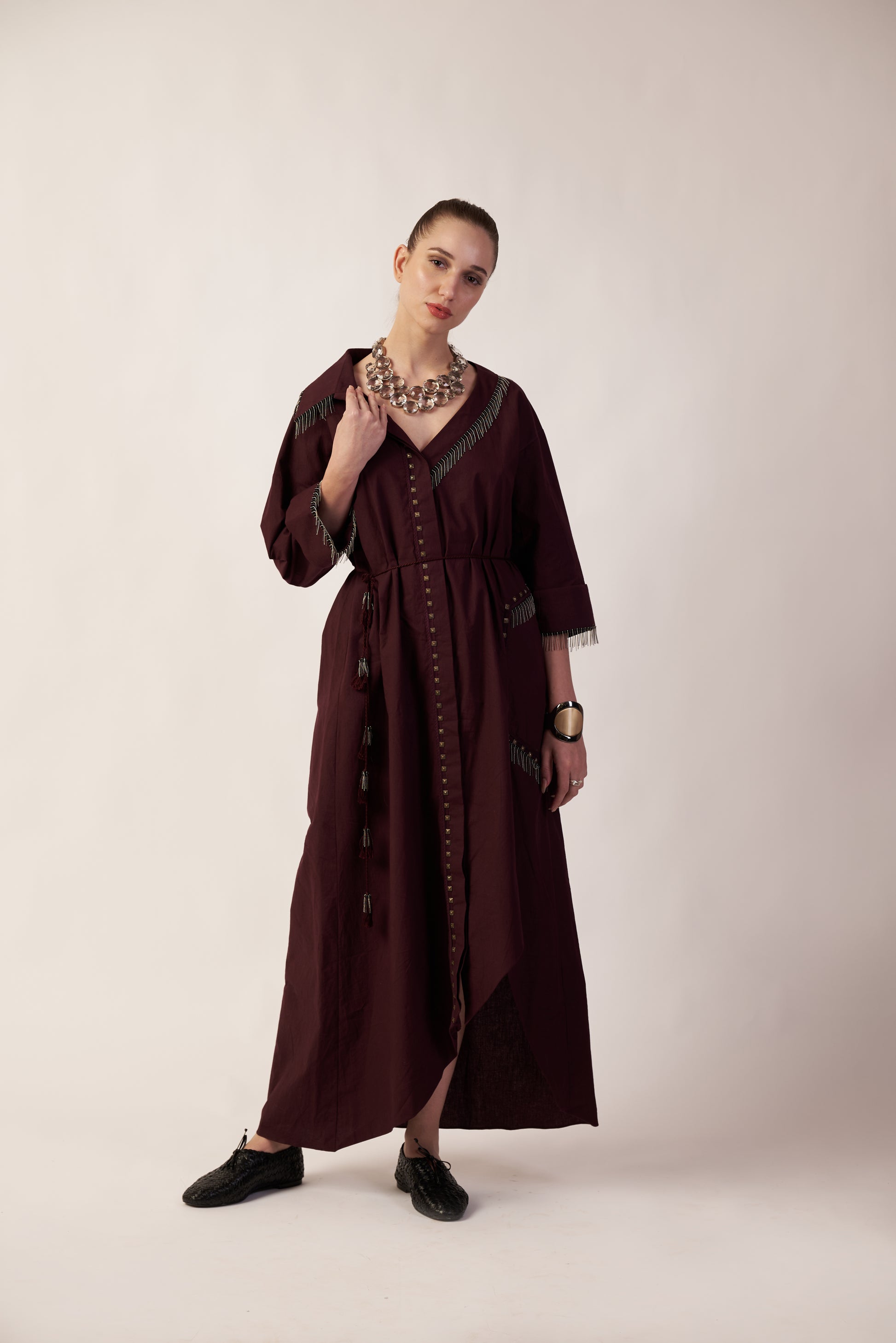 Phoenix Supernova Dress : Woman wearing a long Coca Cola dress - near Earth object | Women Dresses | Pret Clothes | nEo Clothes.
