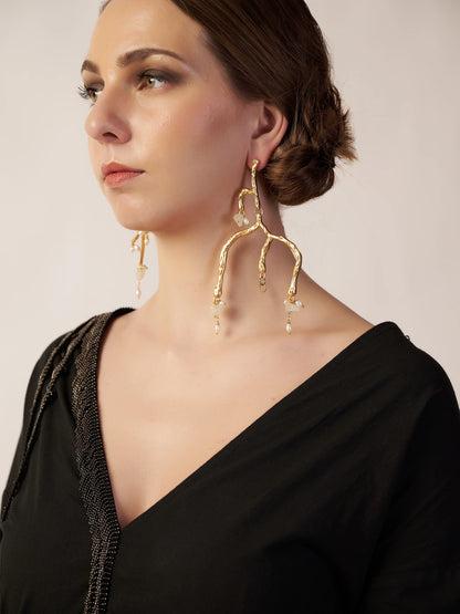 24k Gold Plated Earrings Radiant Trail Earrings