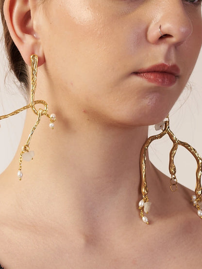 24k Gold Plated Earrings Radiant Trail Earrings