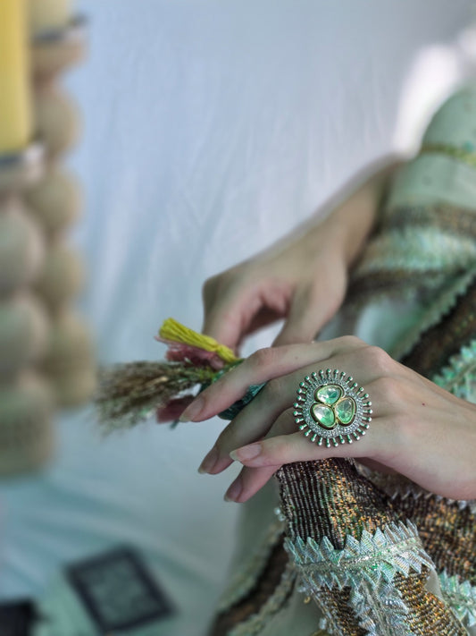 Regalia Solaris Kundan Ring - Heritage Jewellery by nEo 