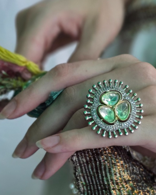 Regalia Solaris Kundan Ring - Heritage Jewellery by nEo 