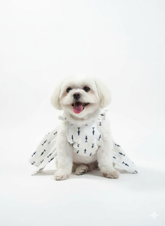 Sharky Waves Pet Dress