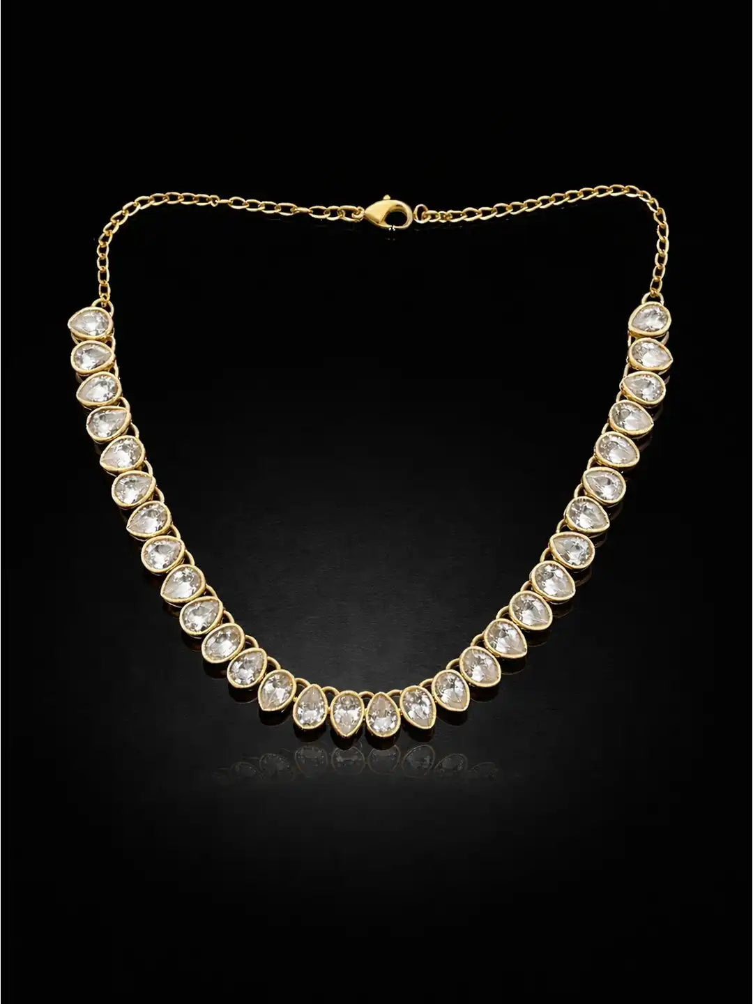 Golden Colour Choker with Gemsone