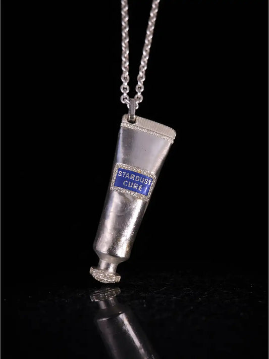 Silver Plated Tooth-Past Long Chain Necklace Jewellery Stardust Cure.