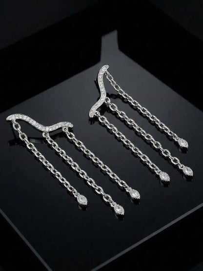 Silver Plated Earrings Starfall Earrings