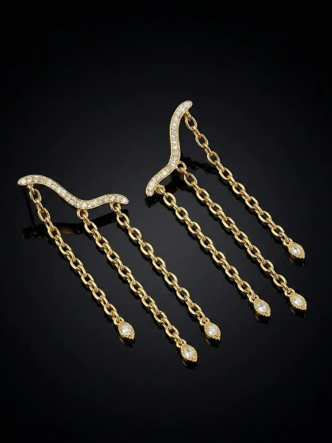 24k Gold Plated Earrings Starfall Earrings