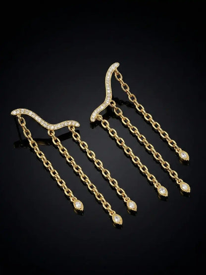 24k Gold Plated Earrings Starfall Earrings