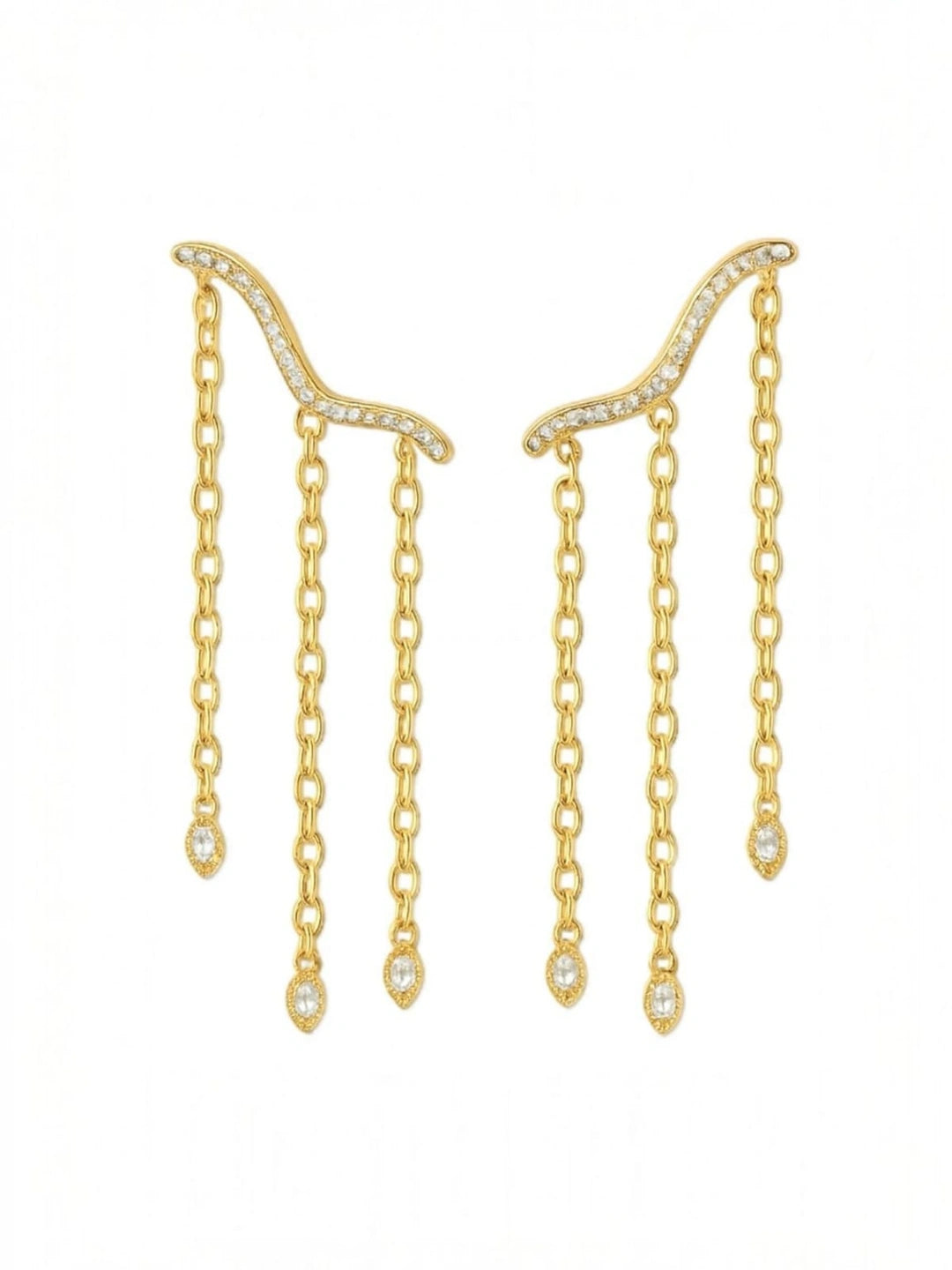 24k Gold Plated Earrings Starfall Earrings