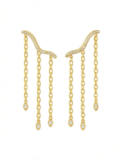 24k Gold Plated Earrings Starfall Earrings