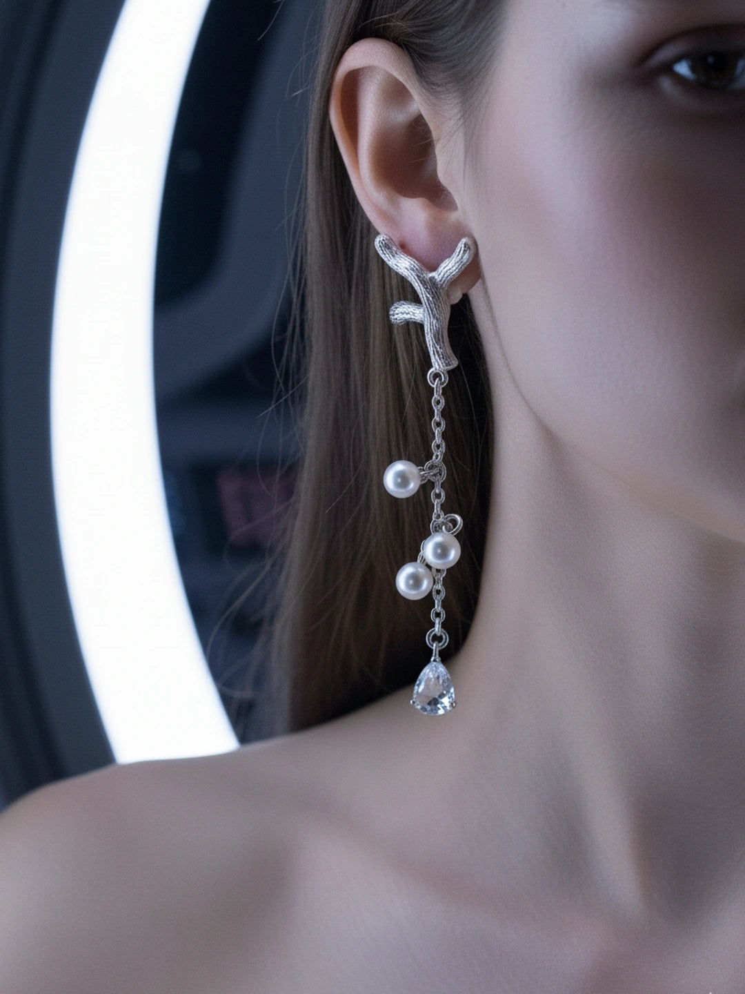 Silver Plated Earrings Stellar Bloom Earrings