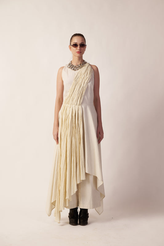 Stellar Pleat : Woman wearing a flowing dress - near Earth object | Women Jumpsuit | Pret Clothes | nEo Clothes.