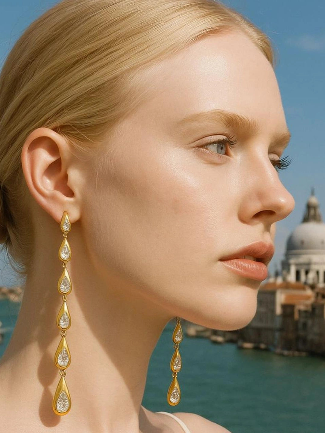 24k Gold Plated Earrings Tears of Titan Earrings