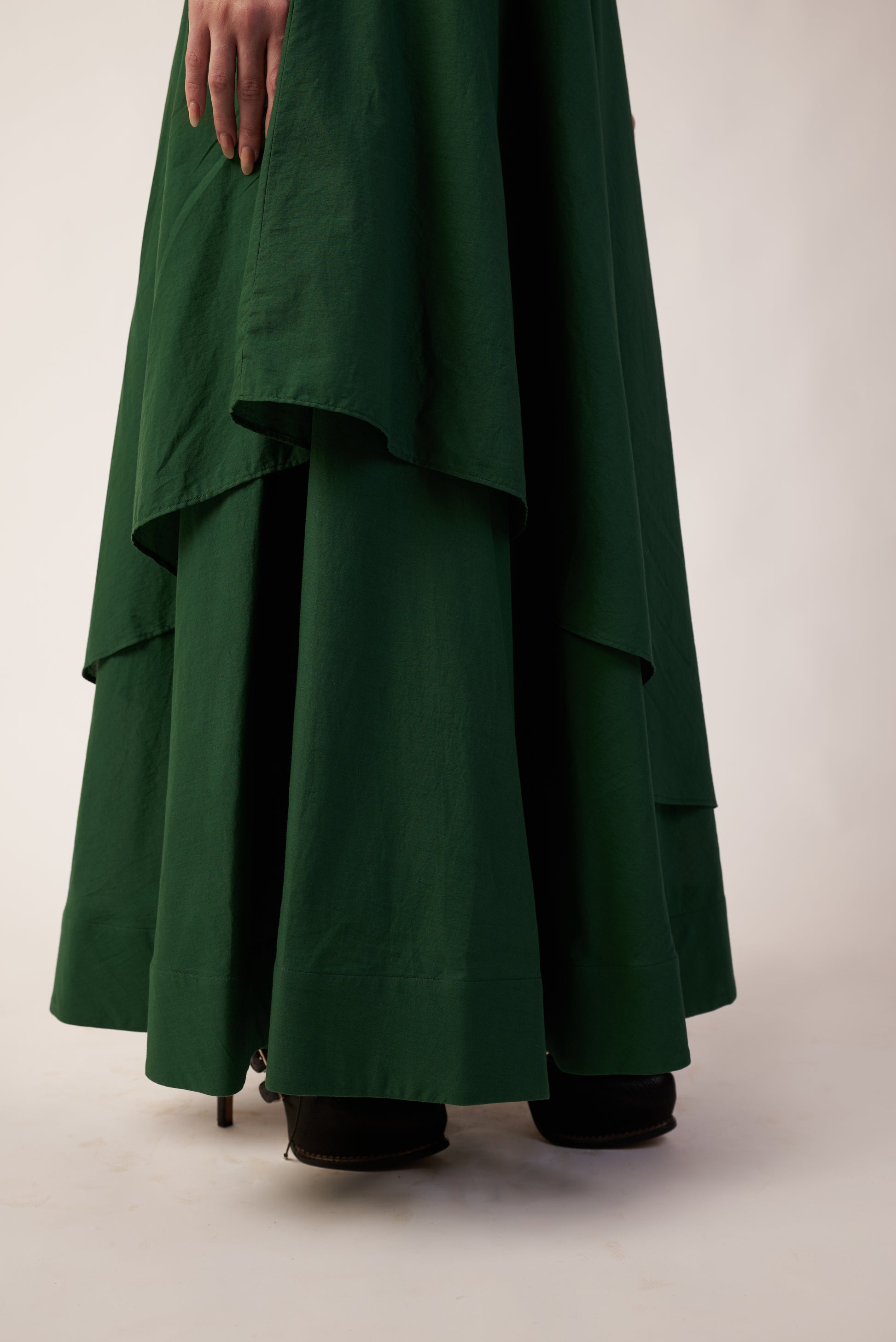 Dark Green layered skirt  | Women Dresses | Pret Clothes | nEo Clothes.