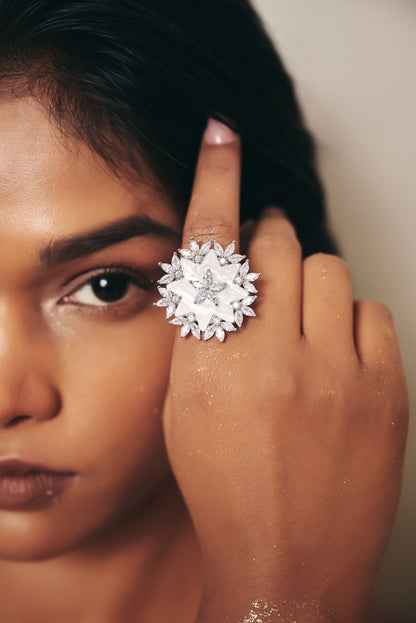Moonlit Flora Ring