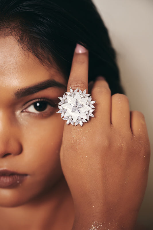 Moonlit Flora Ring