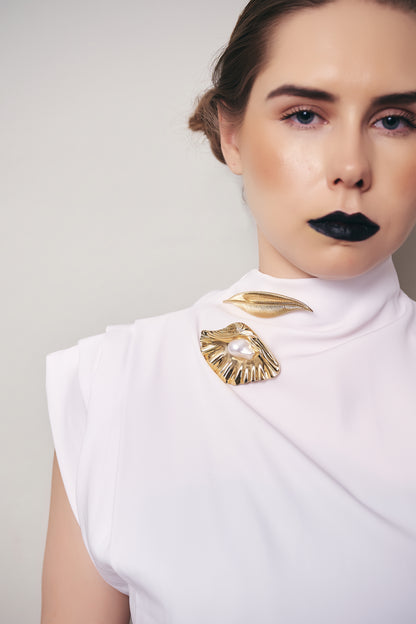 Cosmic Shell Brooch