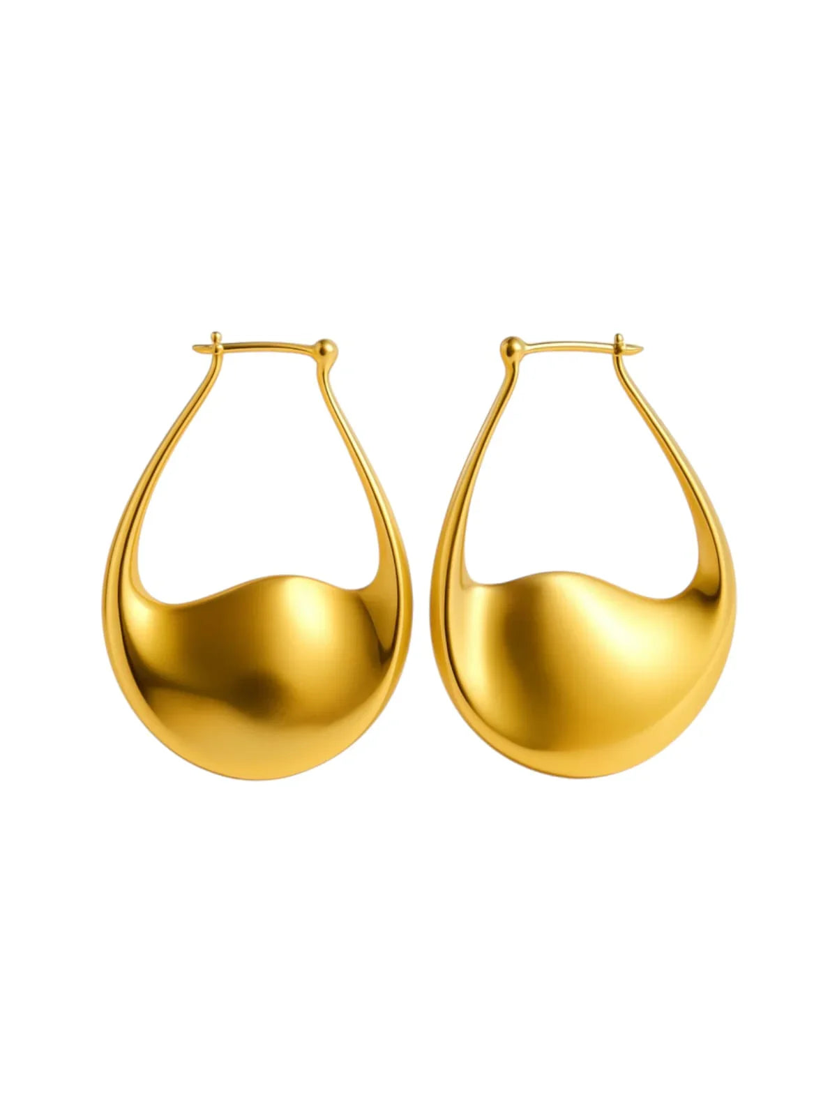 Pair of gold hoop earrings for daily | Statement Earrings | neo jewelry 