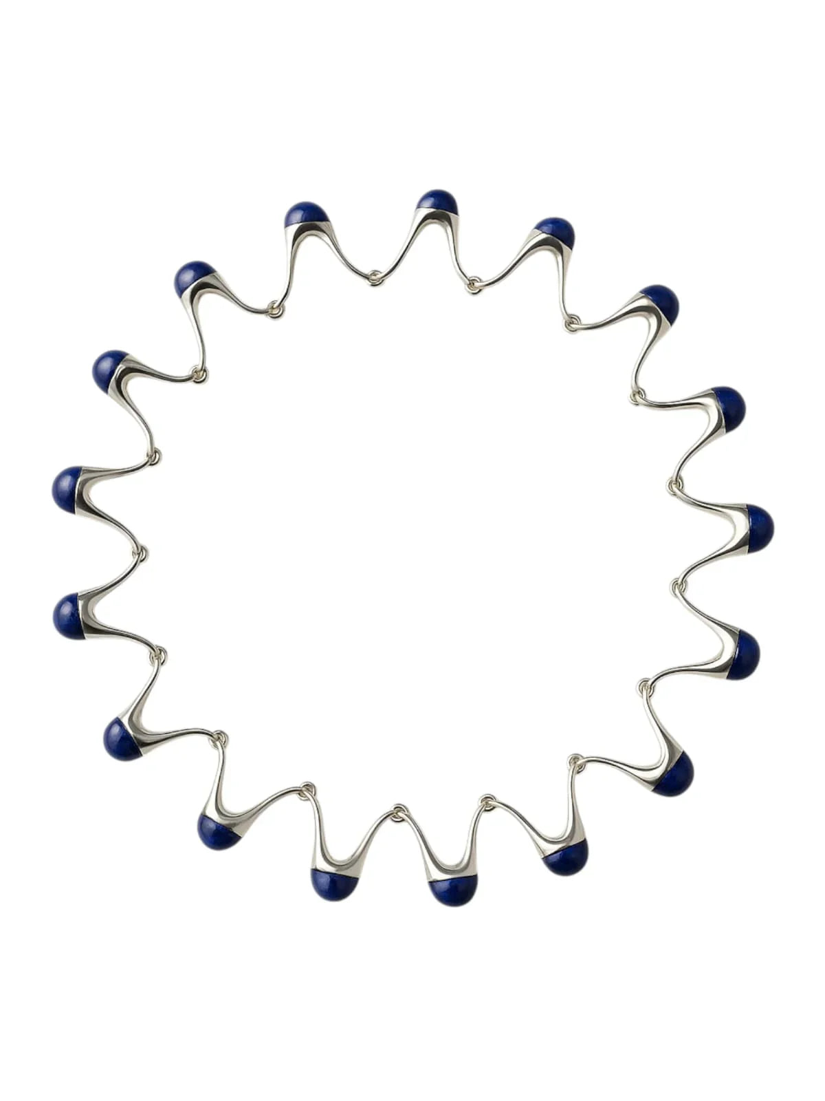 Silver necklace with blue accents | Statement Necklace & Chokers  | neo jewelry 