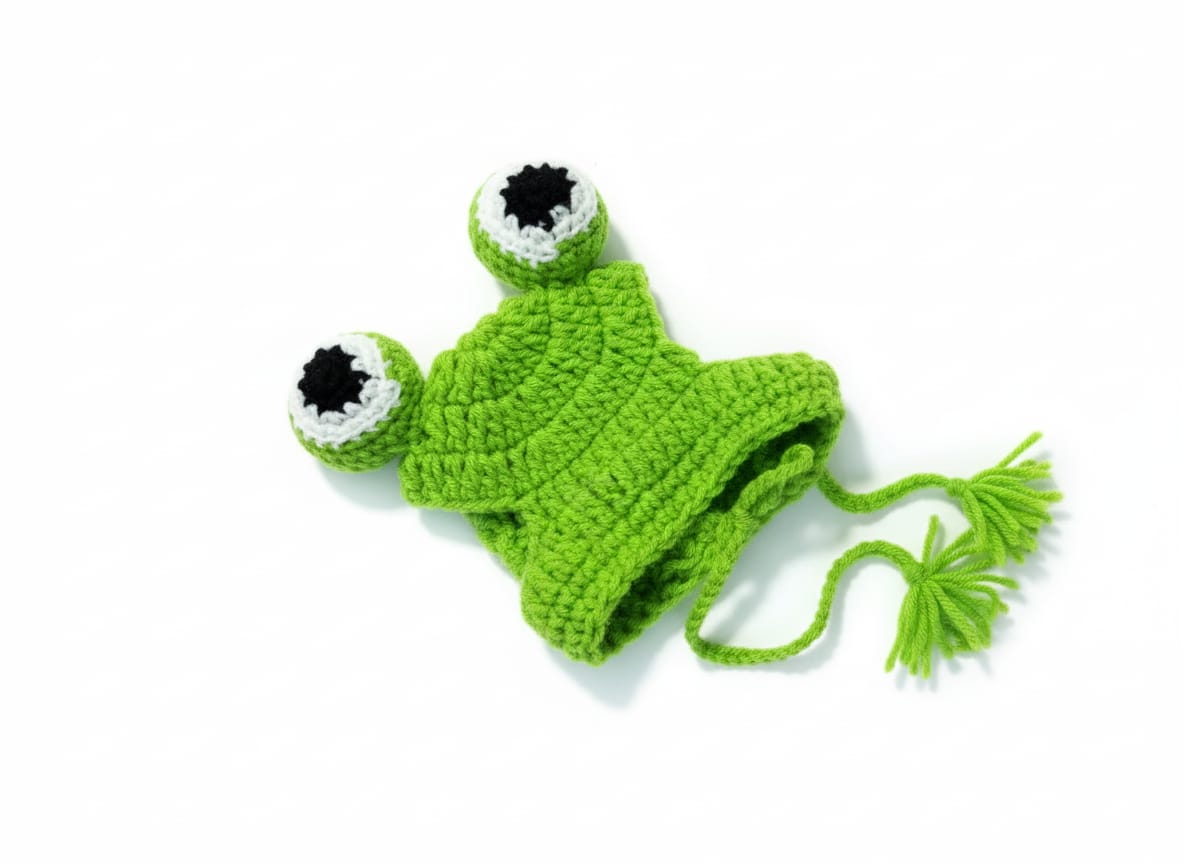 Froggy Handmade Crochet Hat