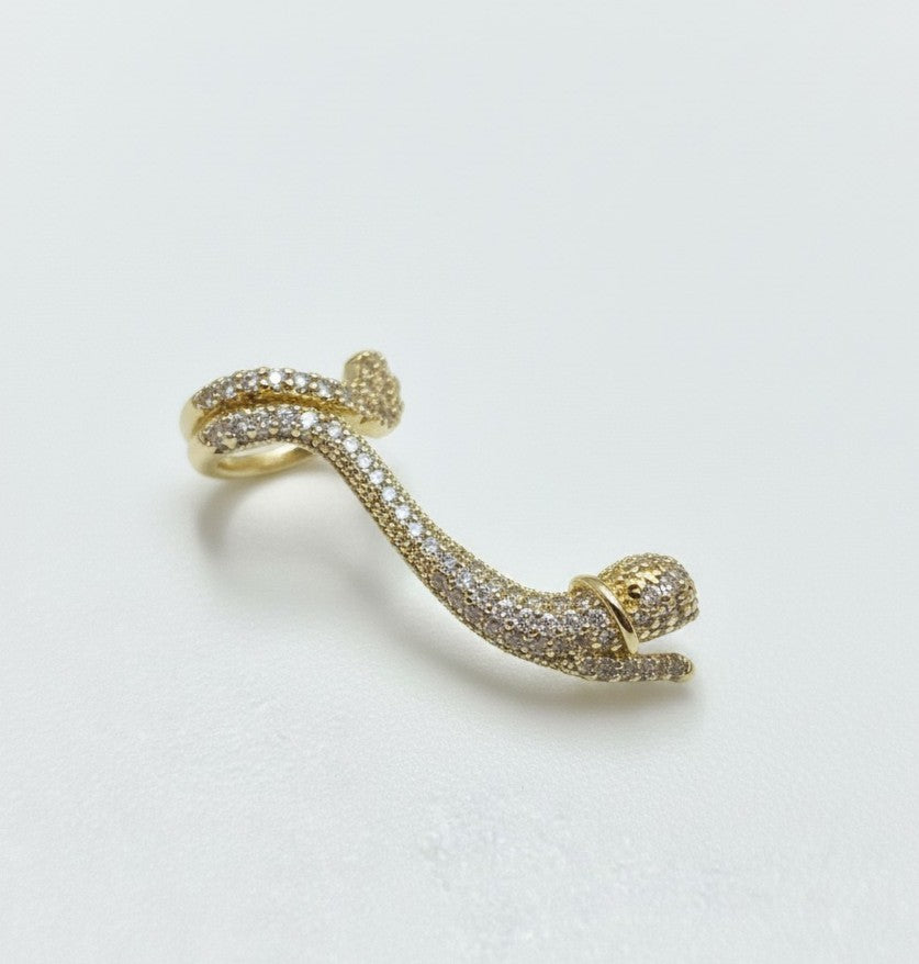 Stellar Serpent Curve Earring