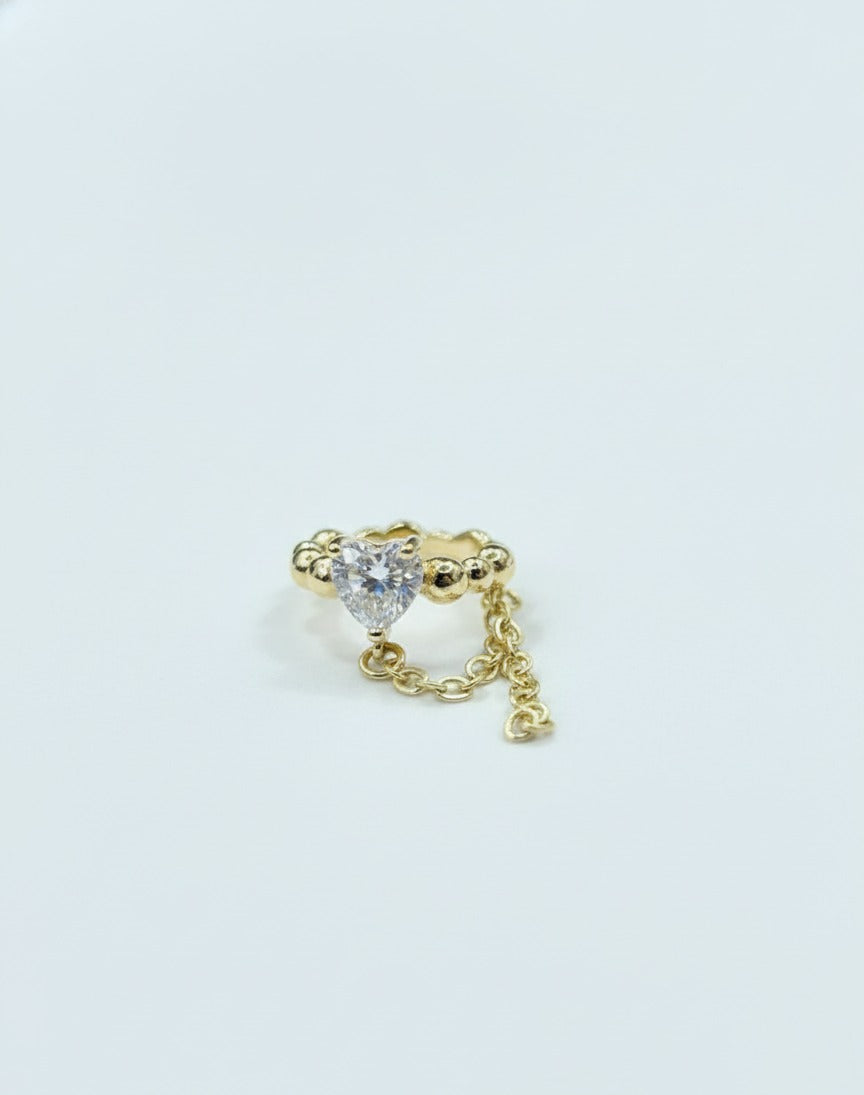 Stardust Heartdrop Earcuff