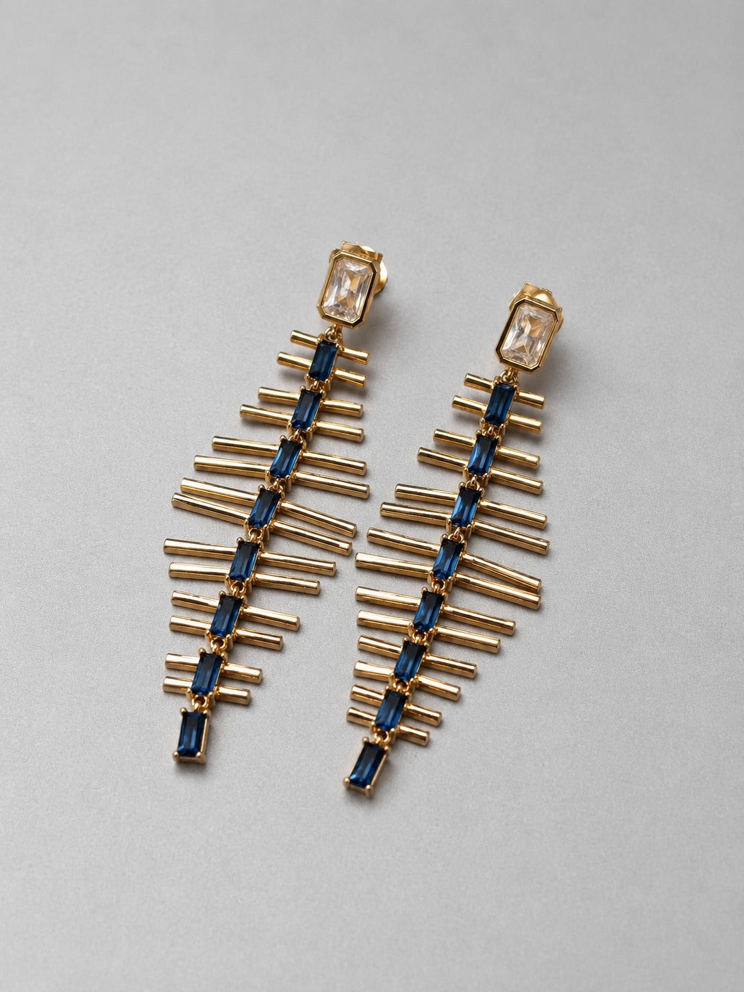 Sapphire Edge Earrings
